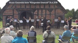 Brass-Ensemble der Kreismusikschule unter Leitung von Jens Wischmeyer beim 'Klingenden Unewatt' 24.6.2018