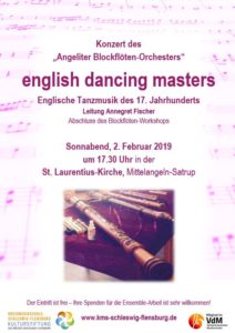 2. Februar 2019 - Konzert ABO nach Blockflöten-Workshop in Mittelangeln-Satrup